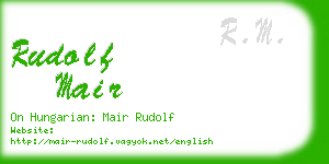 rudolf mair business card